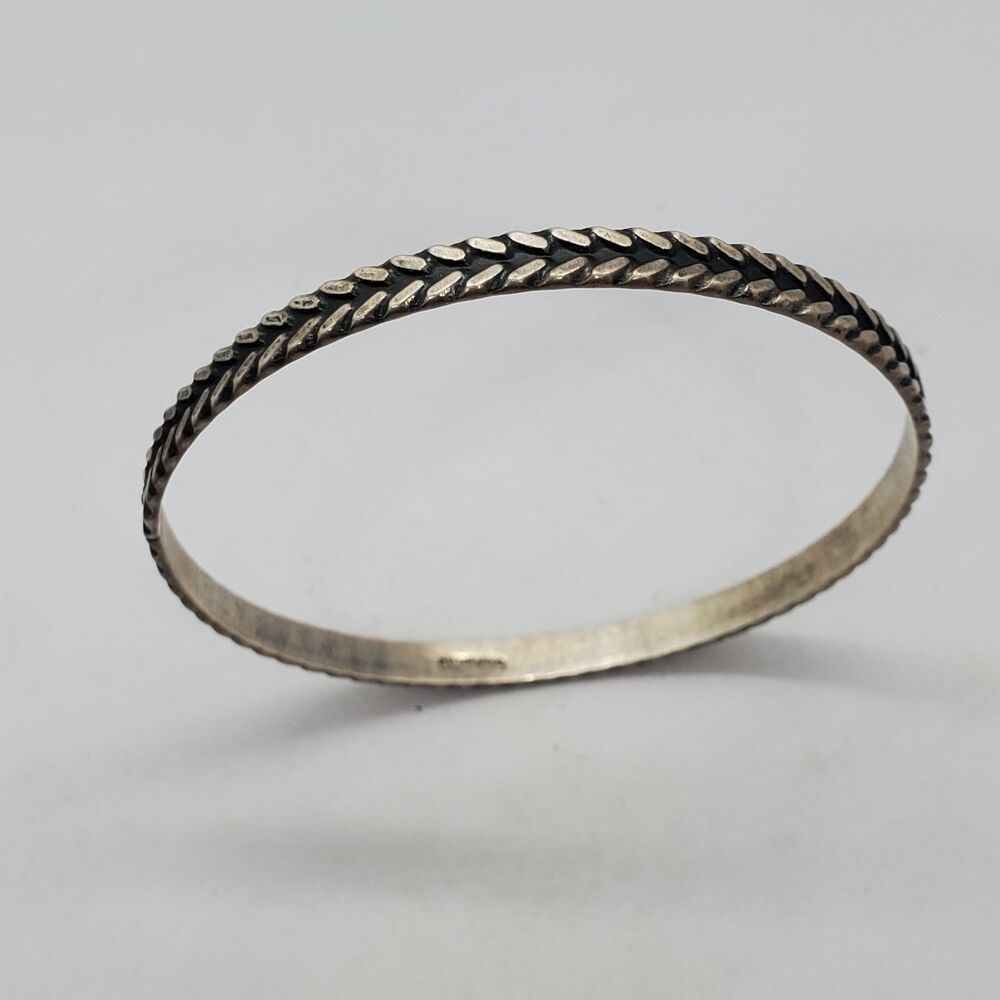 Vintage Sterling Silver Bangle Bracelet 925